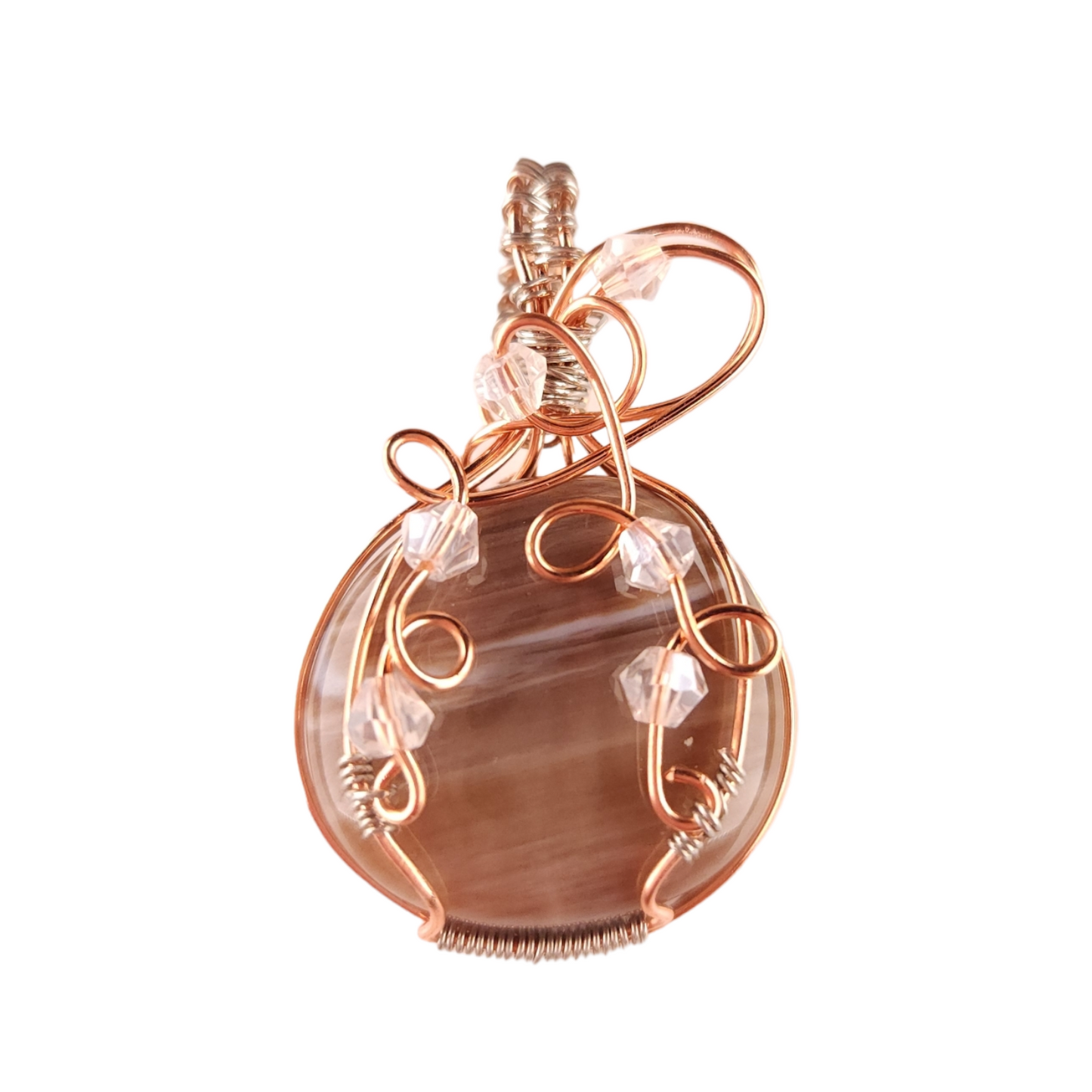 Wire Wrapped Agate Pendant