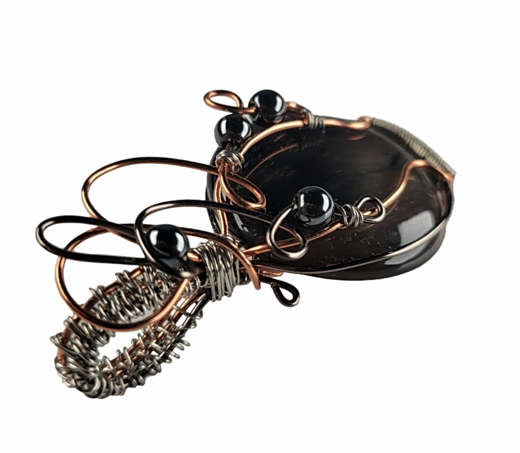 Wire Wrapped Agate Pendant