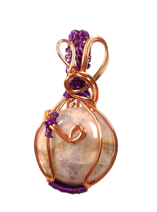 Wire Wrapped Amethyst Pendant