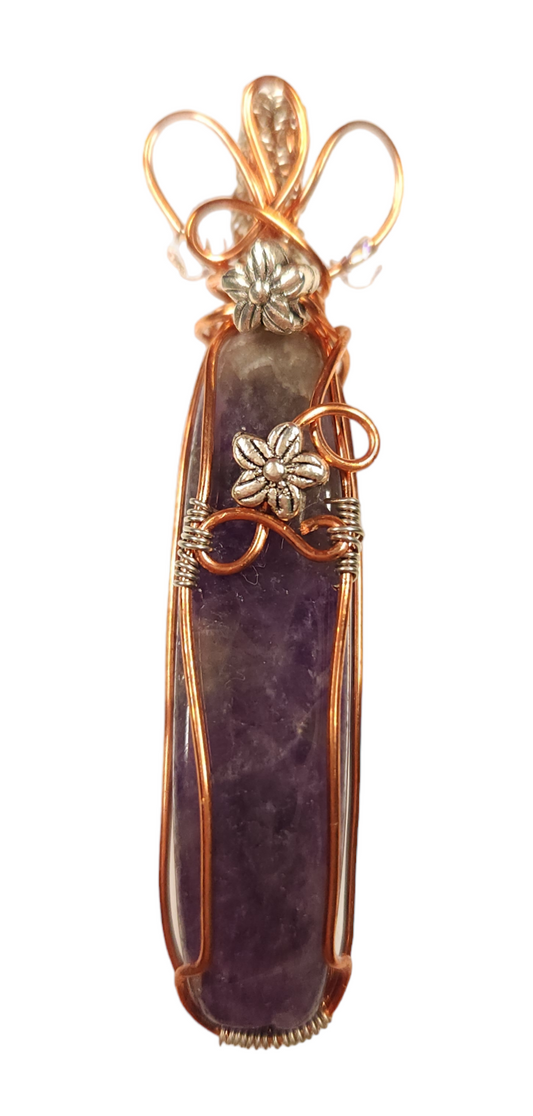Wire Wrapped Amethyst Pendant