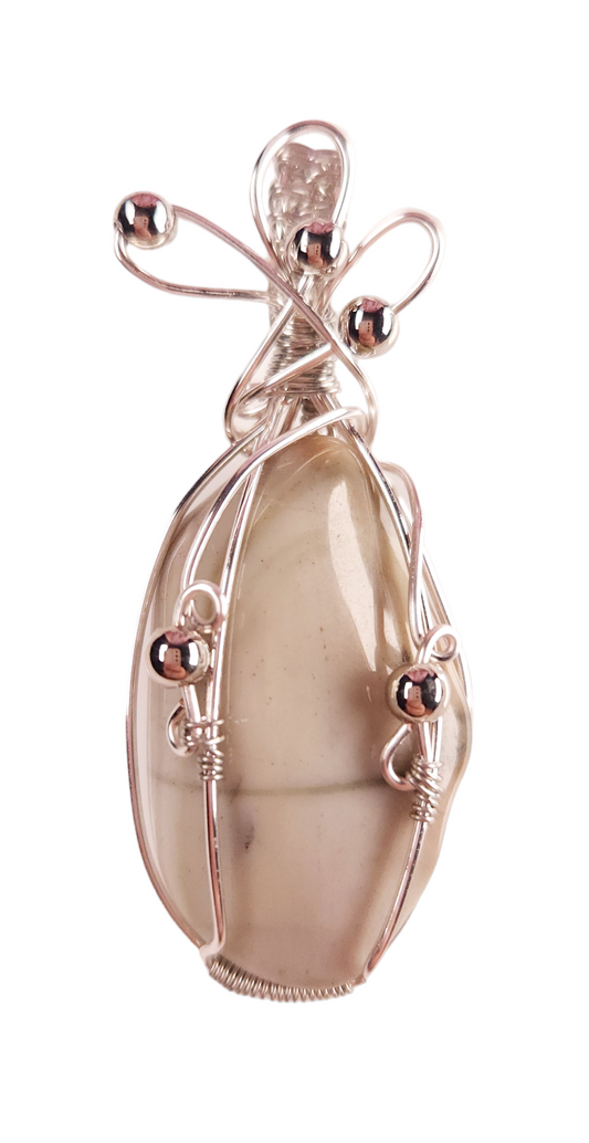 Wire Wrapped Jasper Pendant