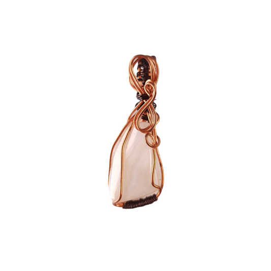 Wire Wrapped Chalcedony Pendant