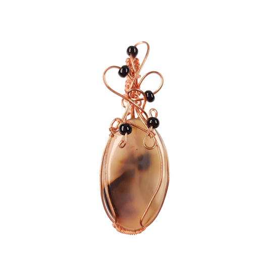 Wire Wrapped Chalcedony Pendant