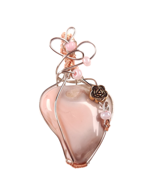 Wire Wrapped Botswana Agate Pendant