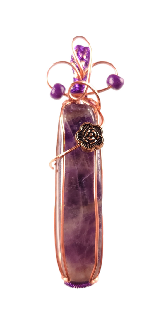 Wire Wrapped Amethyst Pendant