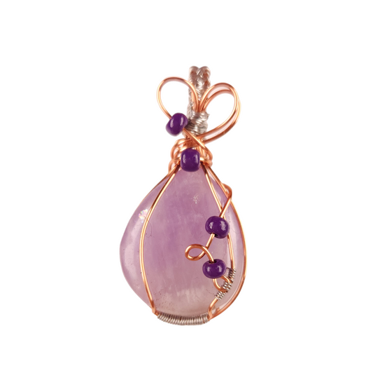 Wire Wrapped Amethyst Pendant