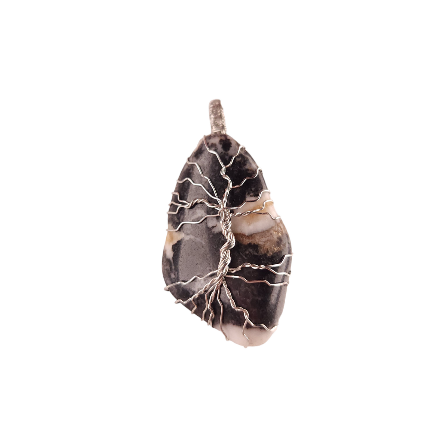 Wire Wrapped Rhodonite Tree of Life Pendant