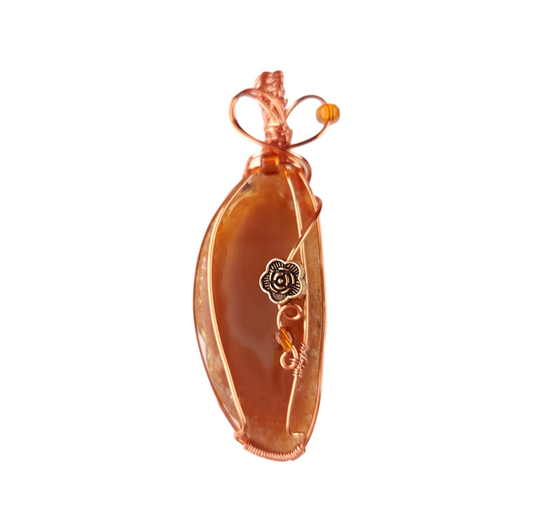 Wire Wrapped Sliced Agate