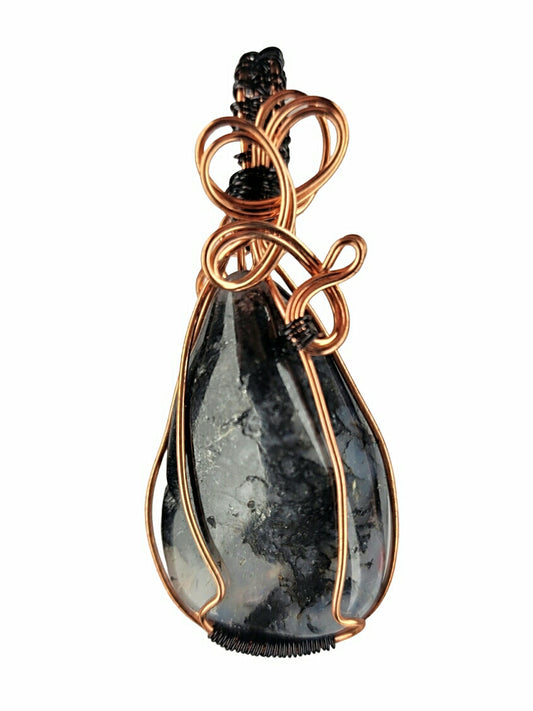 Wire Wrapped Rhodonite Pendant