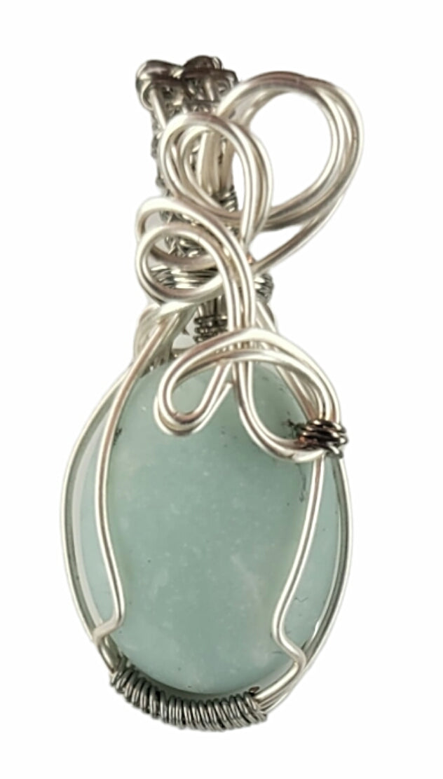 Wire Wrapped Amzonite Pendant