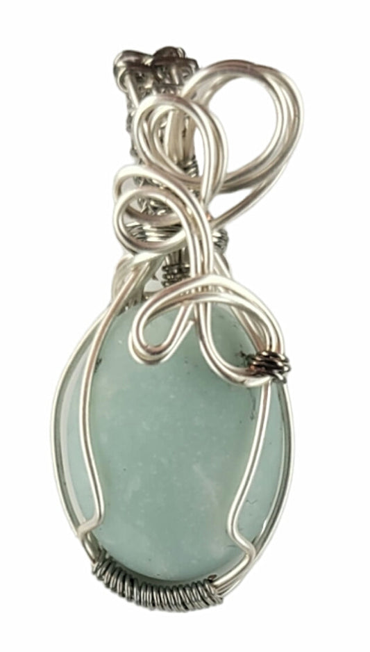 Wire Wrapped Amzonite Pendant