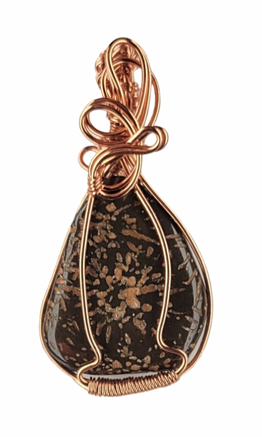 Wire Wrapped Star Jasper Pendant