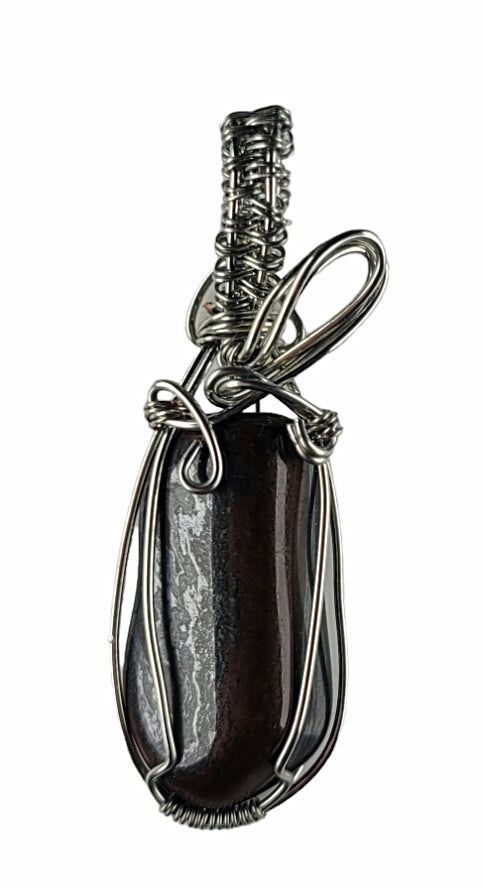 Wire Wrapped Tigers Iron Pendant