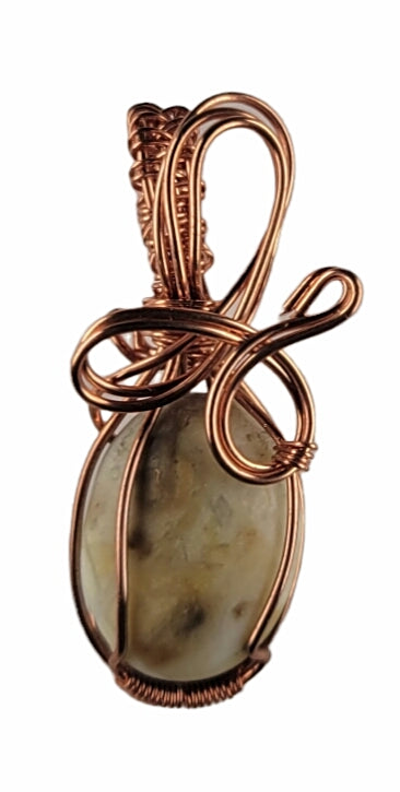 Wire Wrapped Amazonite Pendant