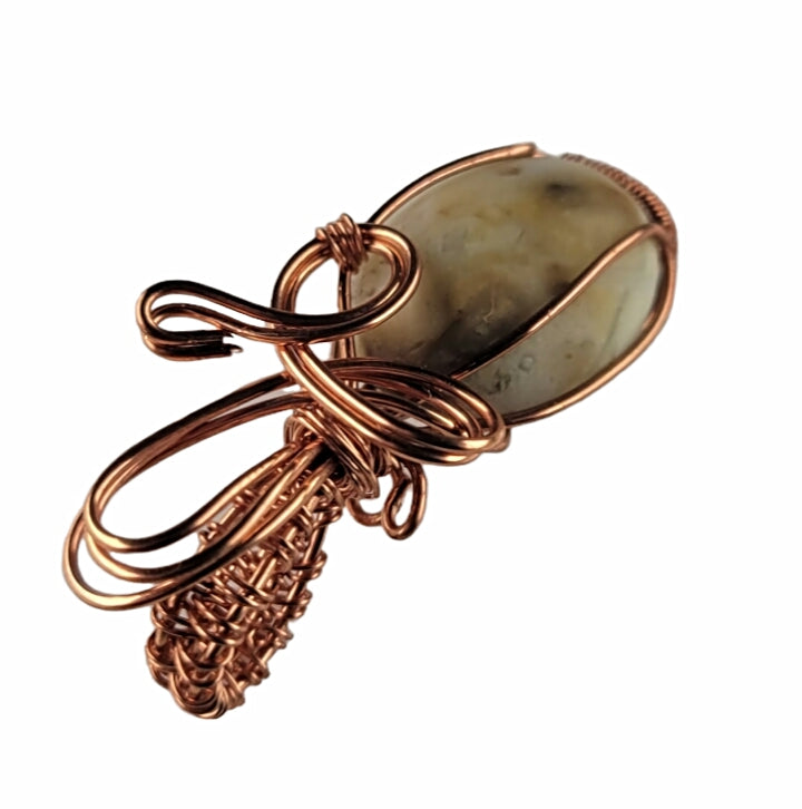 Wire Wrapped Amazonite Pendant