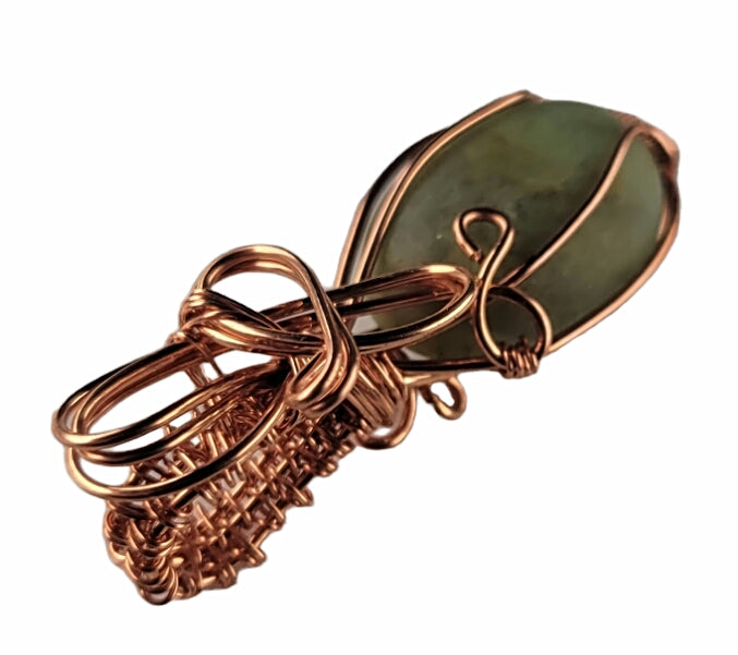 Wire Wrapped Amazonite Pendant