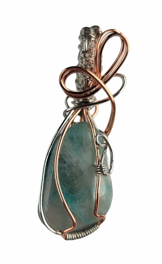 Wire Wrapped Chrysocolla Pendant