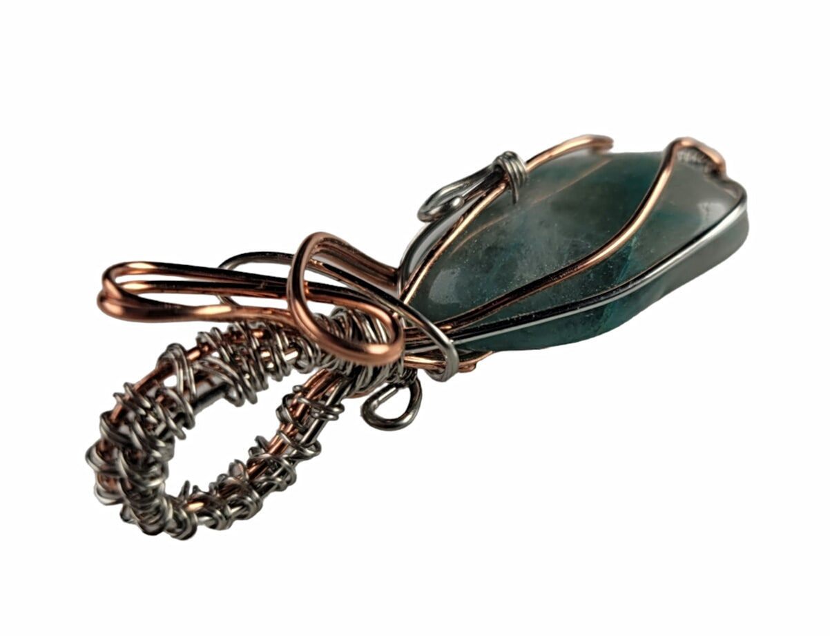 Wire Wrapped Chrysocolla Pendant